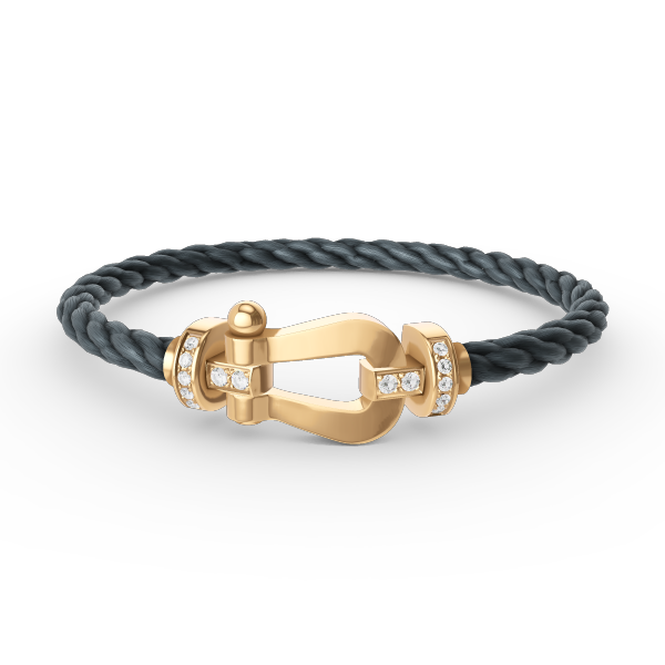 [Lucky Star]FORCE GROSSES HUFEISEN-HALBDIAMANTARMBAND GOLD