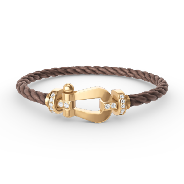 [Lucky Star]FORCE GROSSES HUFEISEN-HALBDIAMANTARMBAND GOLD
