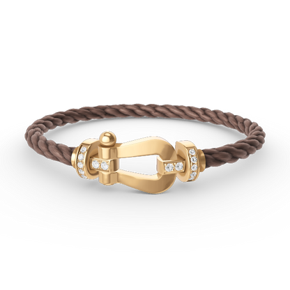 [Lucky Star]FORCE GROSSES HUFEISEN-HALBDIAMANTARMBAND GOLD