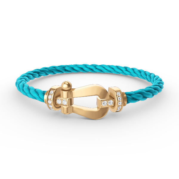 [Lucky Star]FORCE GROSSES HUFEISEN-HALBDIAMANTARMBAND GOLD