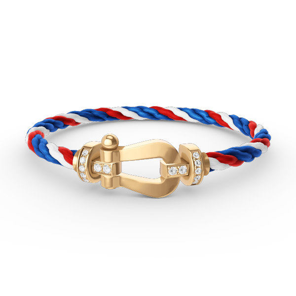 [Lucky Star]FORCE GROSSES HUFEISEN-HALBDIAMANTARMBAND GOLD