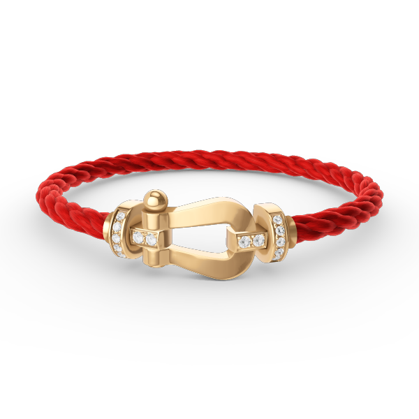 [Lucky Star]FORCE GROSSES HUFEISEN-HALBDIAMANTARMBAND GOLD