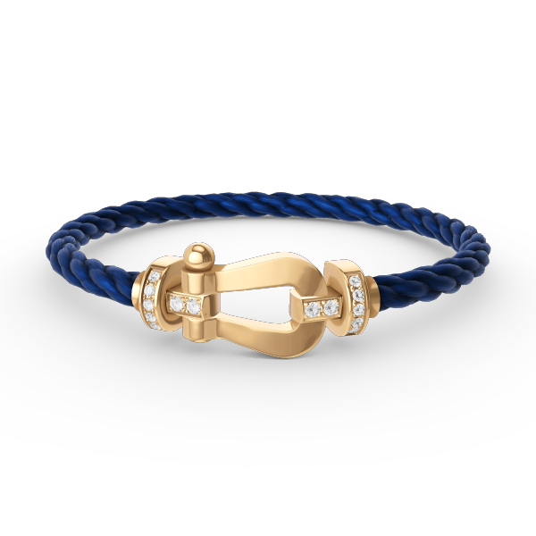 [Lucky Star]FORCE GROSSES HUFEISEN-HALBDIAMANTARMBAND GOLD