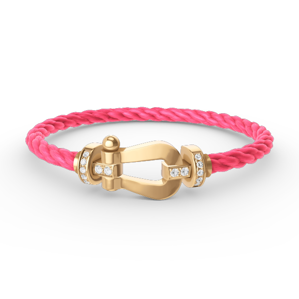 [Lucky Star]FORCE GROSSES HUFEISEN-HALBDIAMANTARMBAND GOLD