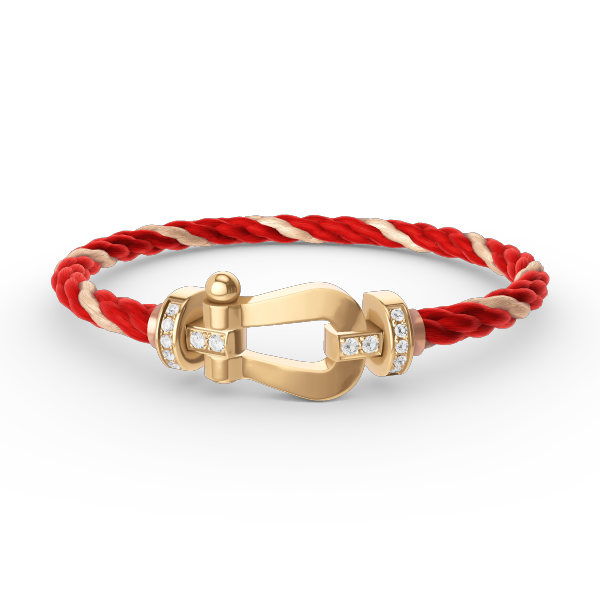 [Lucky Star]FORCE GROSSES HUFEISEN-HALBDIAMANTARMBAND GOLD