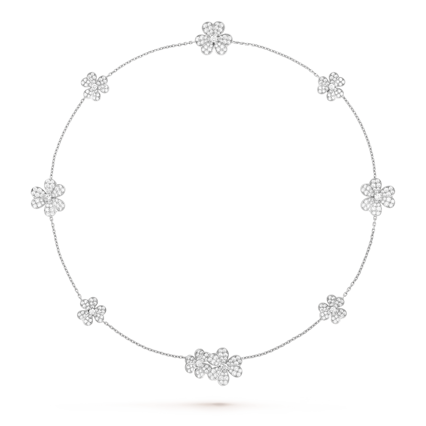 [Lucky Star]FRIVOLE SILVER 9 FLOWERS NECKLACE