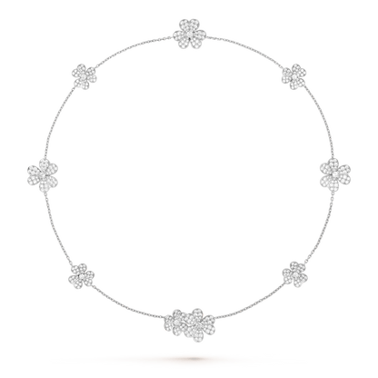[Lucky Star]FRIVOLE SILVER 9 FLOWERS NECKLACE