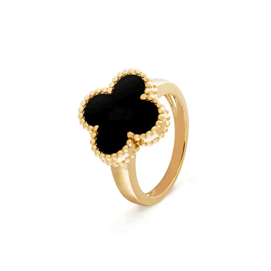 [Lucky Star]CLOVER ONYX RING