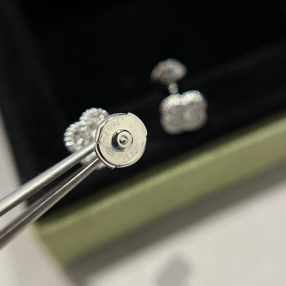 [Lucky Star]CLOVER MINI DIAMOND STUD EARRINGS